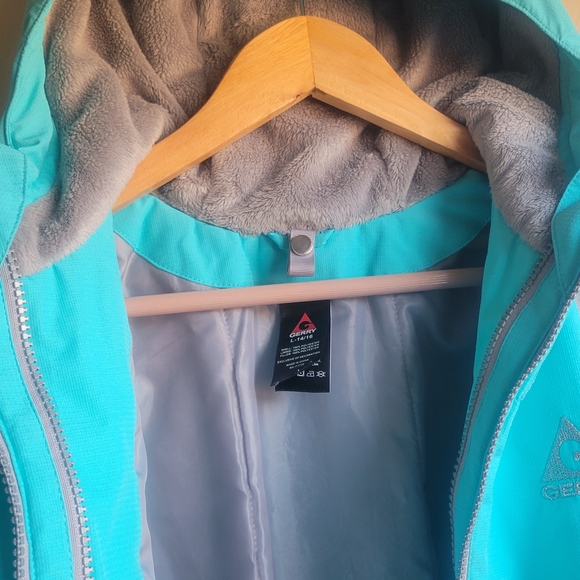 Aqua and Gray Kids Jacket - Picture 10 of 13